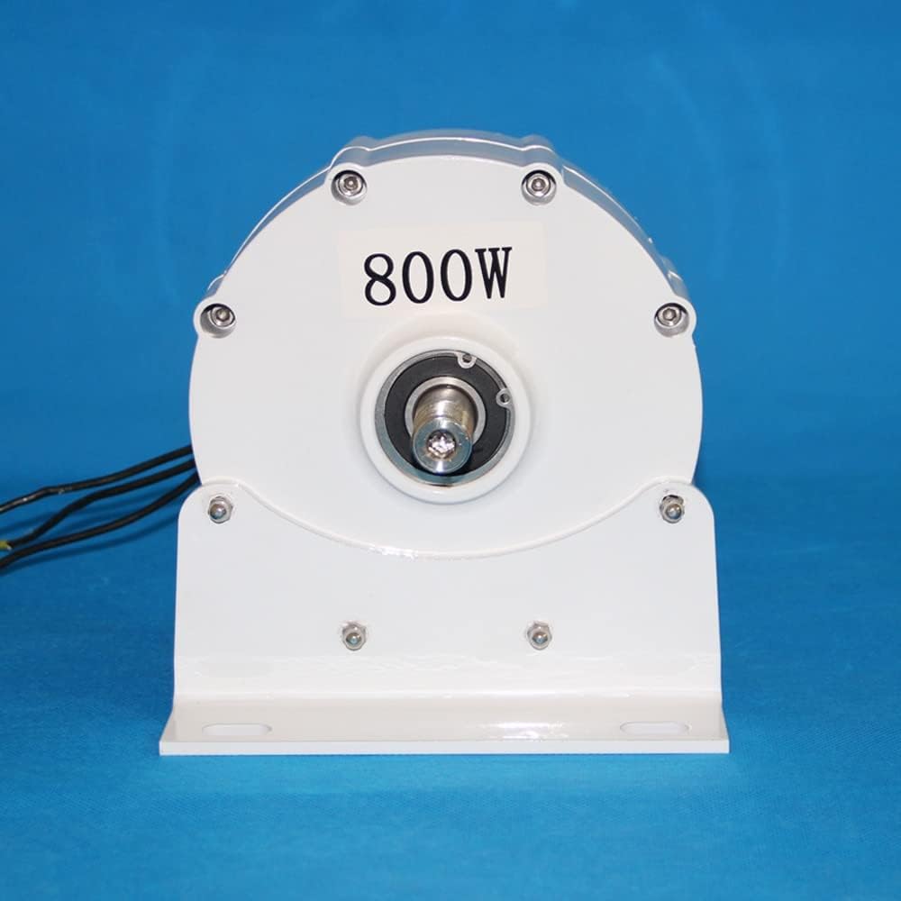 Wind Turbine Generator Kit, 800W 1000W 12V 24V 48V Permanent Magnet Generator 600rpm Gearless 3 Phase Synchronous Alternator Dynamo Water Wind Turbine for Hybrid Solar Wind System(With Base,48V_500W)