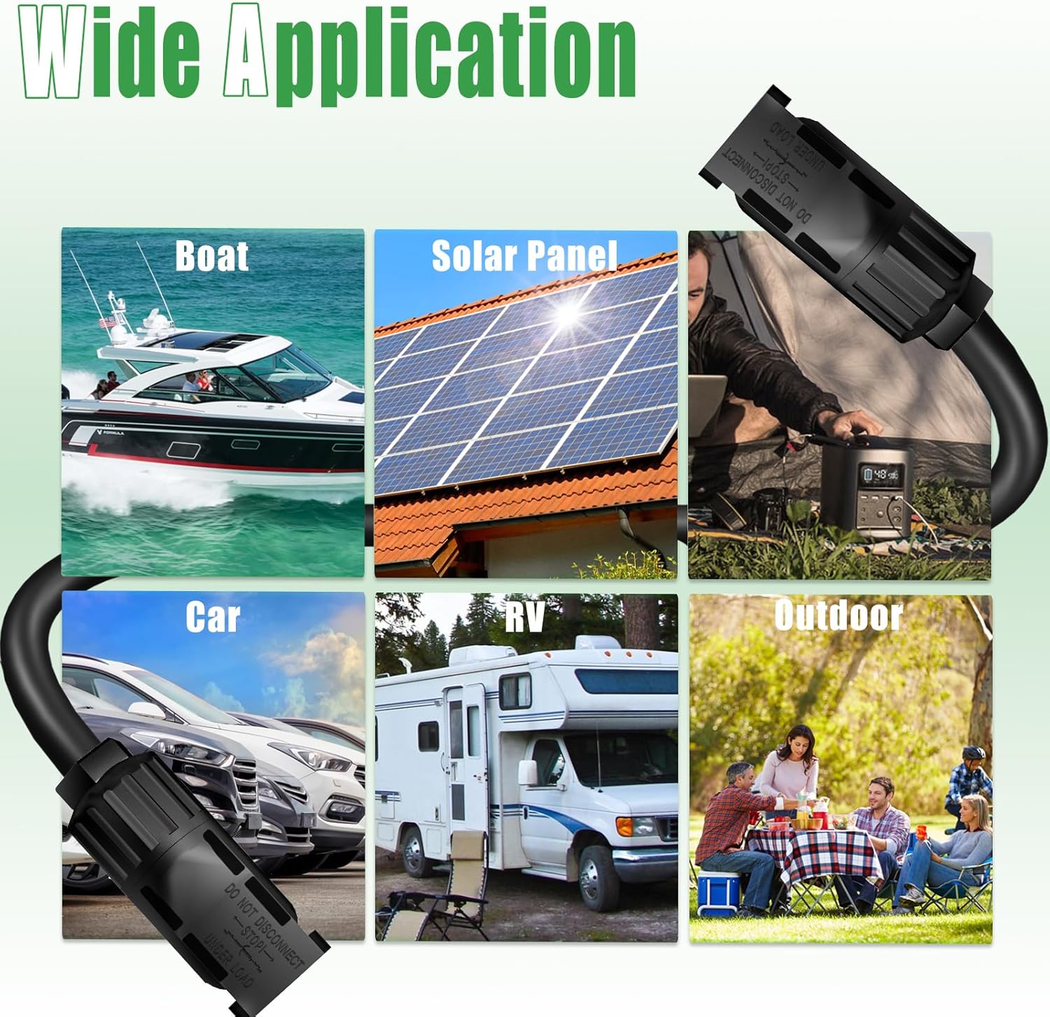 Twin Wire Solar Extension Cable 100FT - 10AWG (6mm²) Solar Panel Tinned Copper Wire for Outdoor, Automotive, RV, Boat and Marine Use - Black & Red