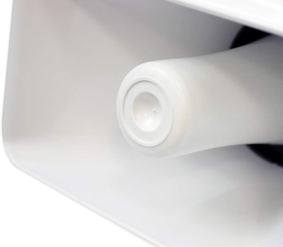 Pyle Home Compact Public Address Mono Amplifier, Headphone, 2 Microphone Inputs, Independent Volume Control - PT110 & Indoor/Outdoor PA Horn Speaker - White