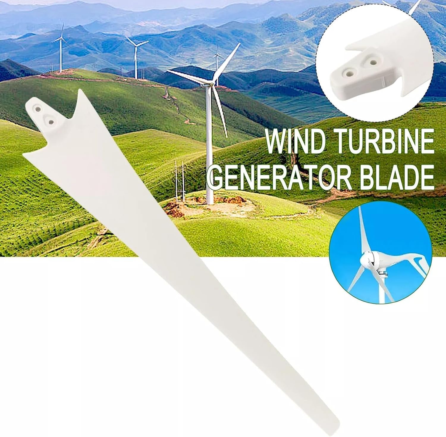 530mm, 550mm, 580mm, 600mm, 650mm, 750mm, 810mm, 900mm Wind Turbine Blades Kit For 3/5/6-Blade Hubs (Compatible 530-750mm) - Durable For Home, RV, Off-Grid Renewable Energy Systems(900mm)