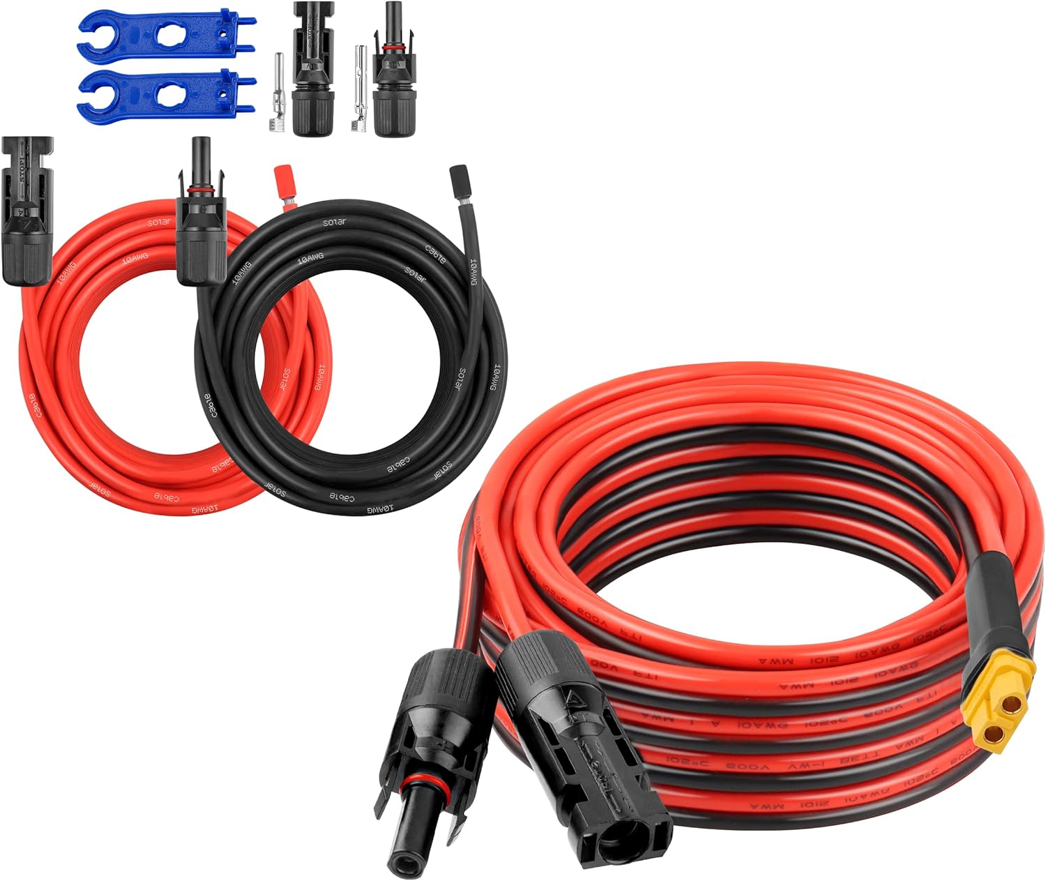 10AWG 25FT XT60 Solar Extension Cable 30 FT 10AWG Solar Panel Extension Cable