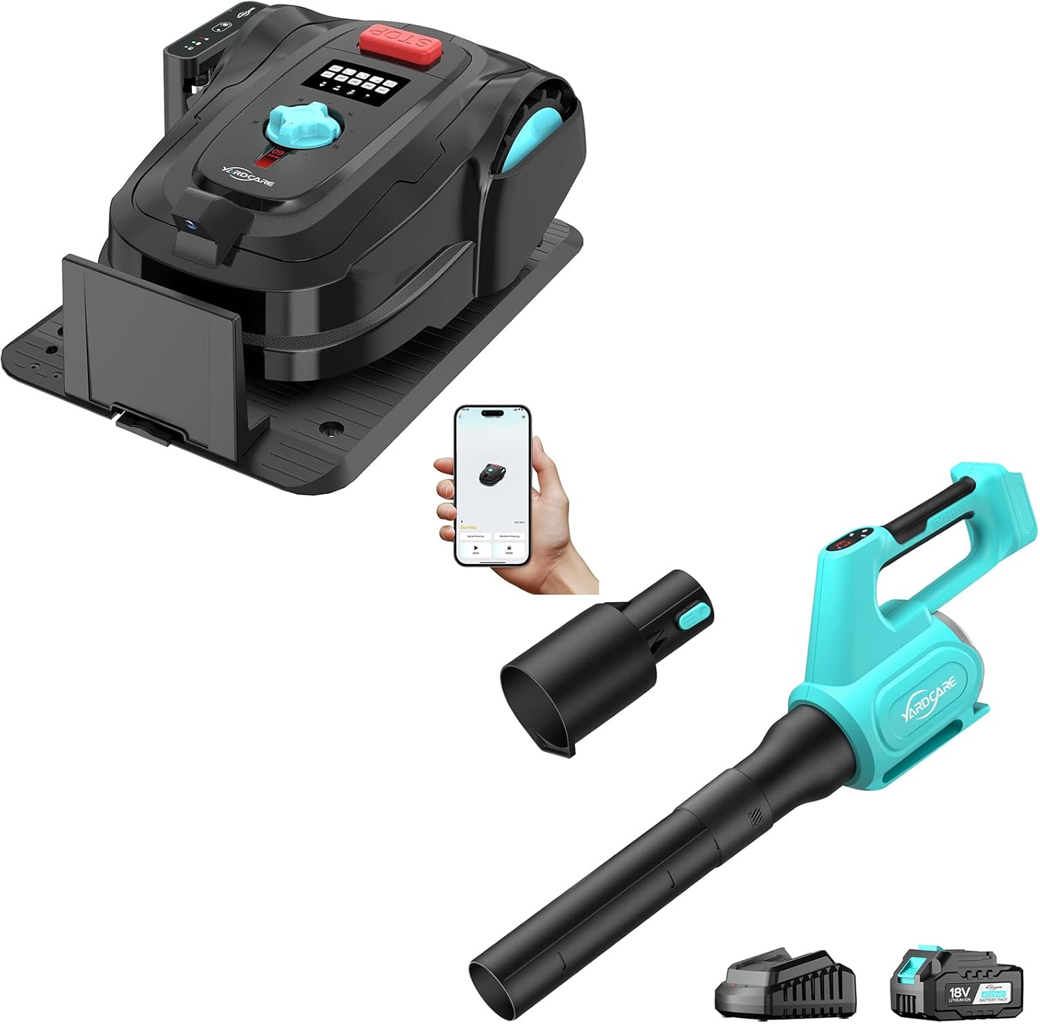 M800Plus GPS+3D Vision Cordless Robot Lawn Mower with Bow-Shaped Path Mowing, APP Control, Robotic Lawnmower with Obstacle Avoidance, Auto-Charging, Height Adjust for Lawns up to 8611 sq.ft