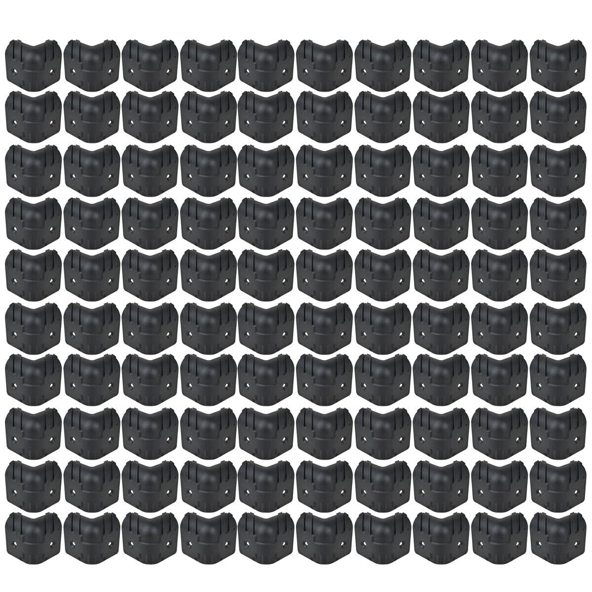 100pcs Guitar Amplifier Speaker Cabinet Corner Protectors L Black Plastic