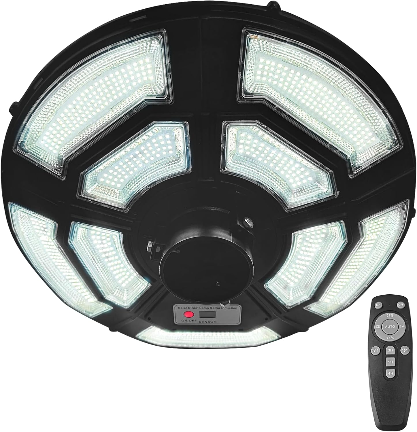 Outdoor Solar Post Light - 750 LEDs High Brightness, Waterproof, Motion Sensor & Remote Control, Dusk to Dawn, Perfect for Yard, Garden, Pathway & Driveway