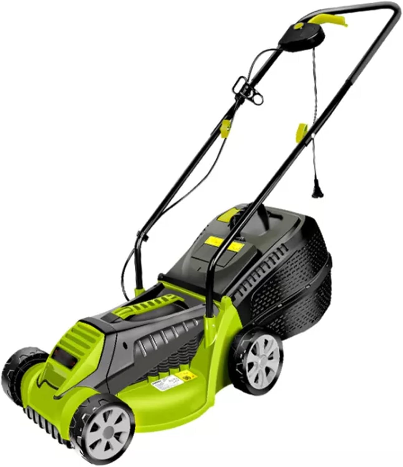 12-Inch Electric Lawn Mower Corded Electric Walk-Behind Push Mower Portable Outdoor Corded Electric Lawn Mower