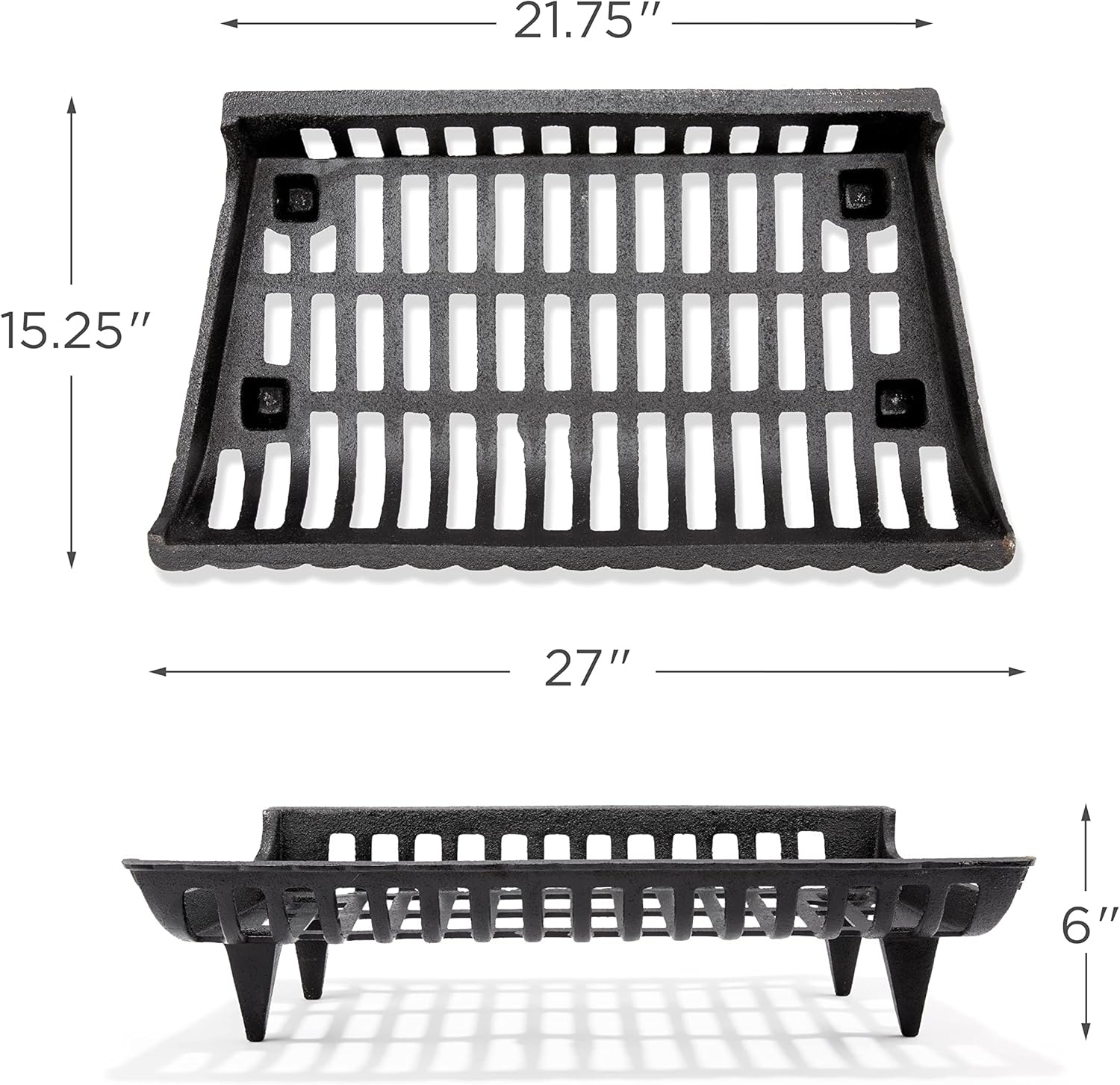 UniFlame, C-1534, 27 in. Cast Iron Fireplace Log Grate