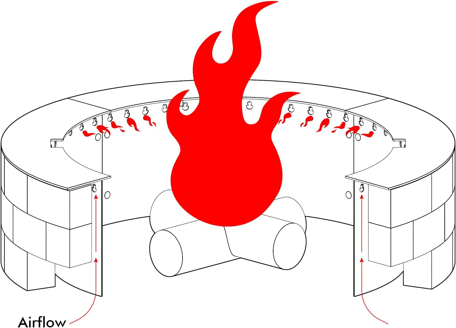 Firebugzz Smokeless Fire Pit Insert with Swivel Grill – 29
