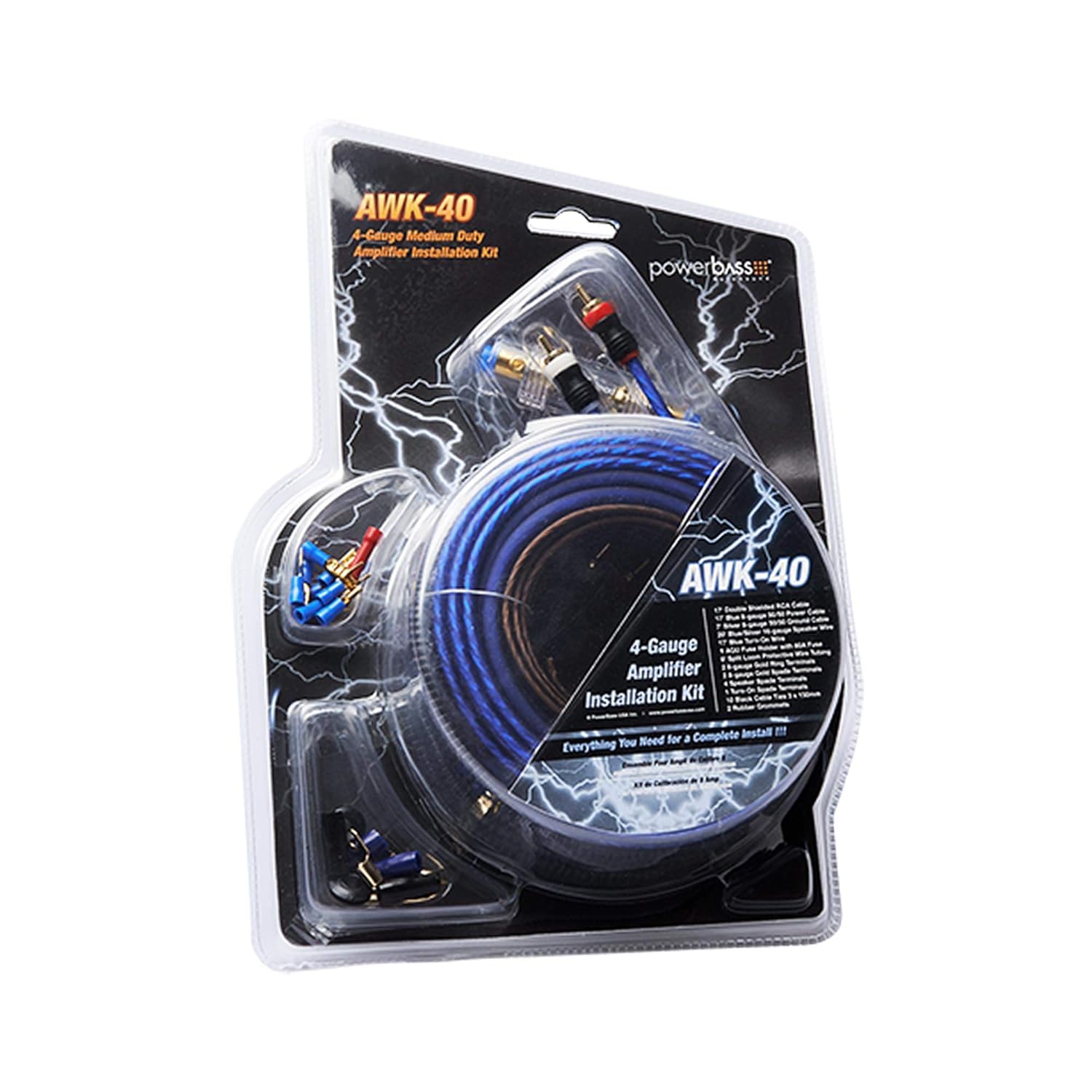 Powerbass AWK-40 Gauge A/S Complete Amplifier Wiring Kit