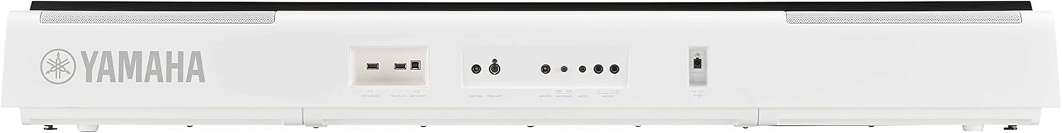 Yamaha PS500 88-key Smart Digital Piano w/Stream Lights Technology, PA500C Power Adapter and FC4A Sustain Pedal, White