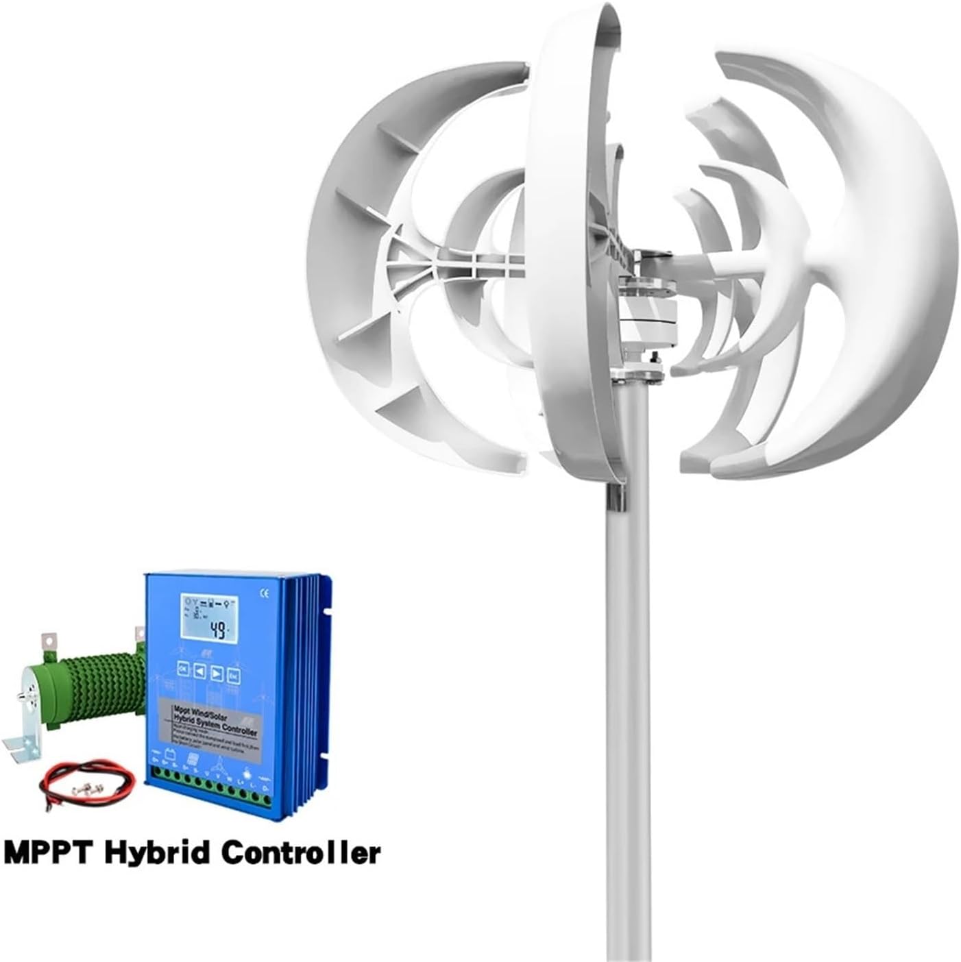 Wind Generator, 24V 12V Vertical Wind Household Low Noise and Efficient Solar System,Wind Turbine(12V)