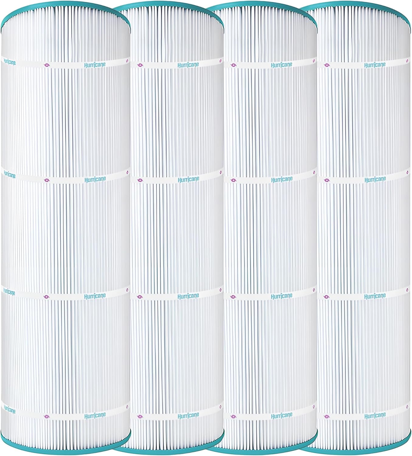 Hurricane Filters HF8413-01 4 Pack Advanced Pool Filter Cartridge - Replacement for PWWPC125B, Unicel C-8413, Filbur FC-2575, Waterway Proclear 125, Sta Rite Posi Clear PXC-125