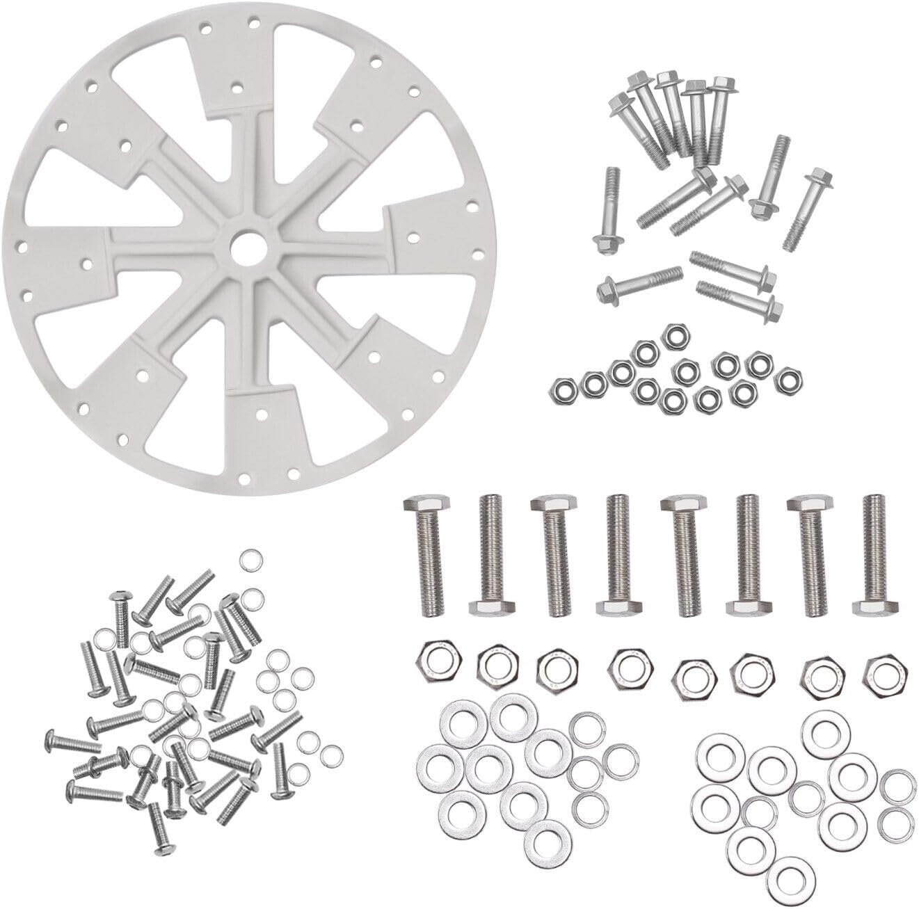 TFCFL Wind Turbine Generator Kit 8 Blades 600W Wind Turbine Generator Kit Wind Power Generator for Marine RV Home Wind Turbine Generator Kit 600W 12V w/ 8 Blades Wind Power Generator for Marine