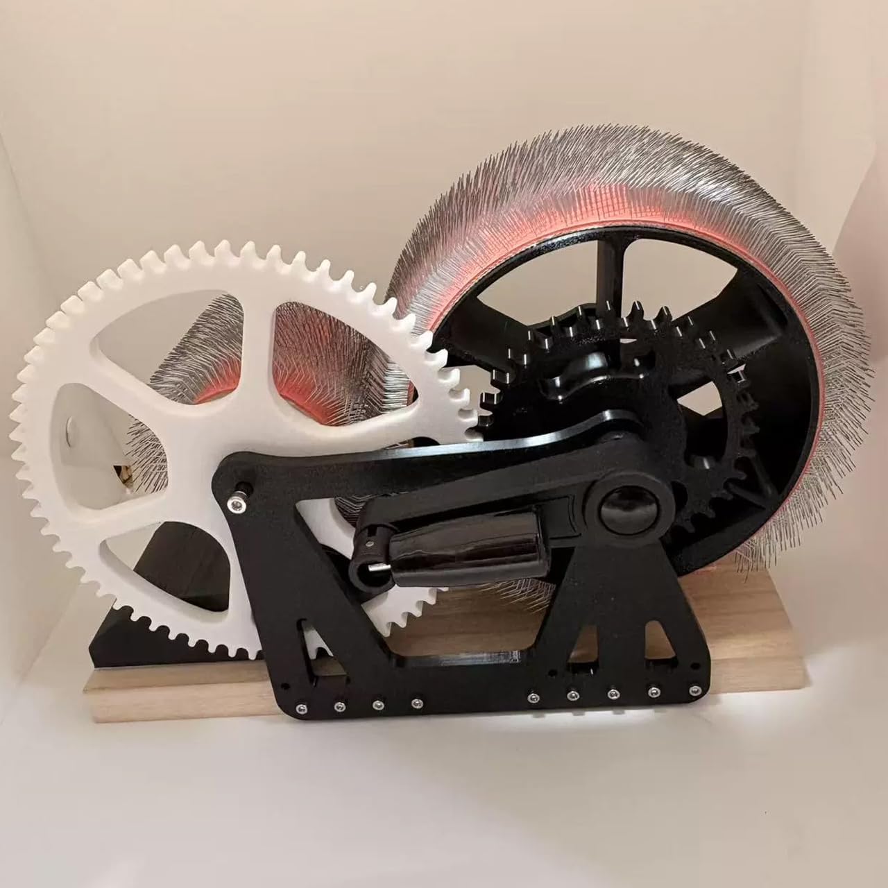 Manual Wool Carding Machine, Drum Carders for Wool, Hand-Cranked Fleece Carder for Fast Color Mixing, Combing, Spinning, Ideal for DIY Craft and Felt Making