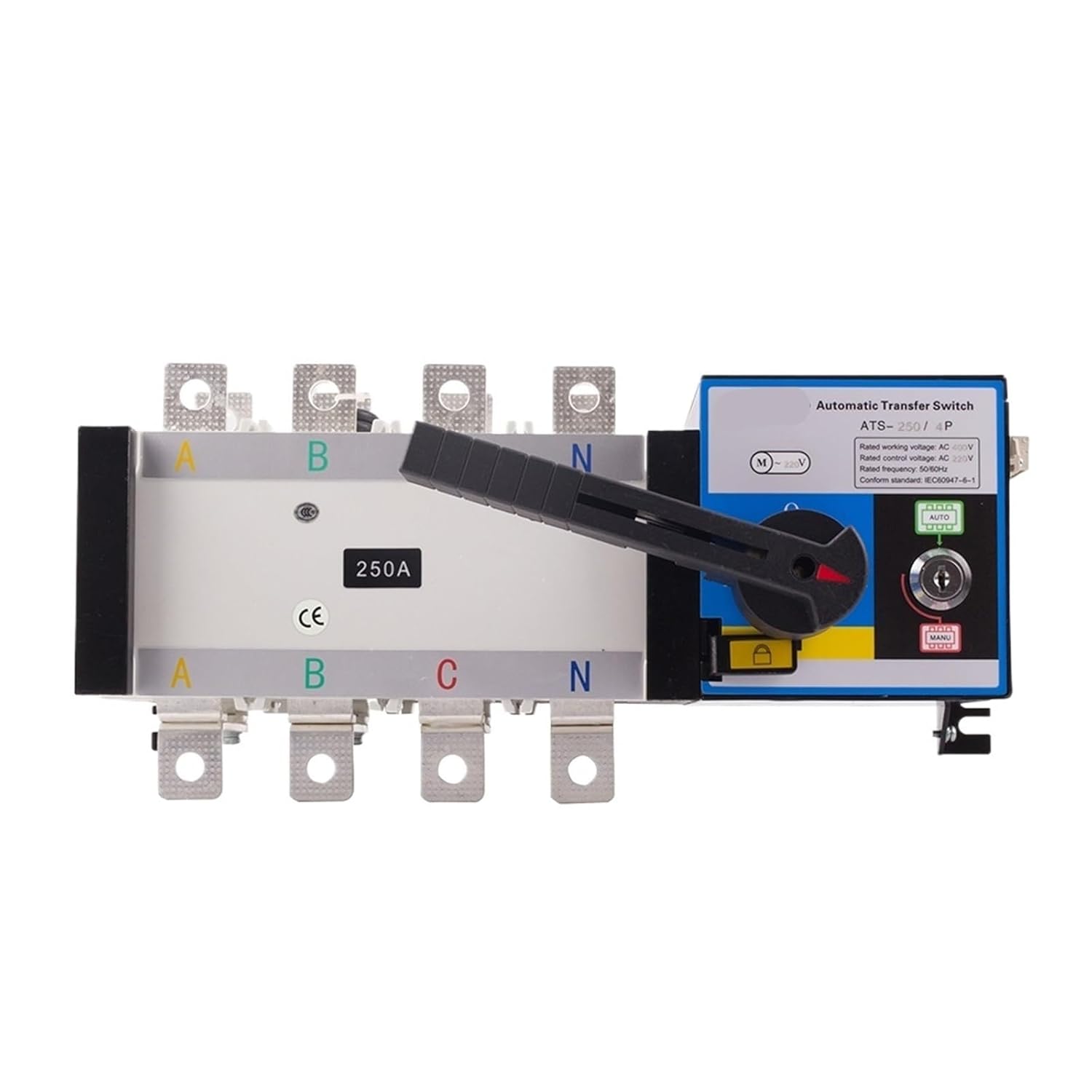 Universal 400A ATS Dual Power Automatic Transfer Switch 220V AC Diesel Generator Set Part Circuit Breaker Switch 4P(630A 4P)