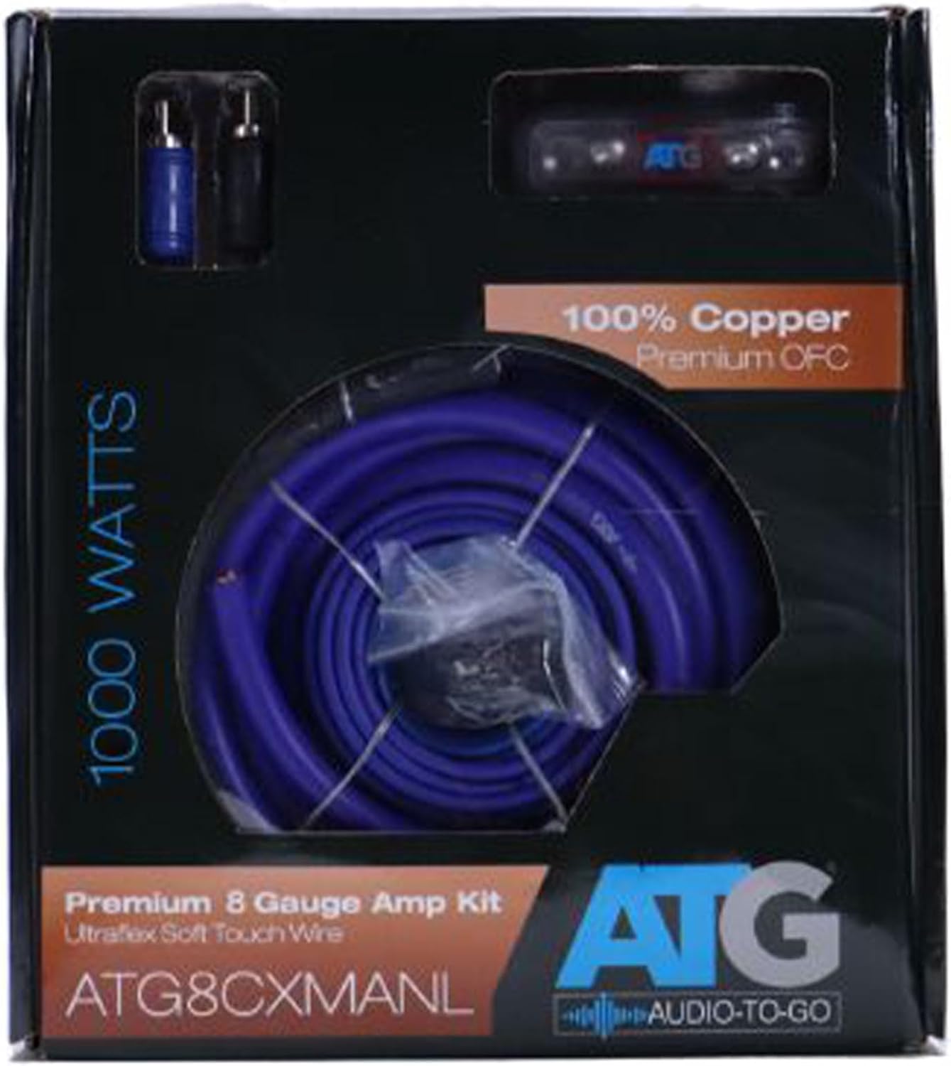 ATG Audio Transcend Series 100% Copper 8 Gauge Amplifier Kit with Mini ANL Fuseholder - ATG8CXMANL
