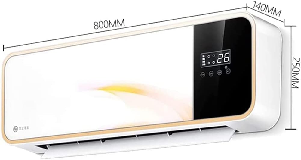 Wall-Mounted Remote Air Conditioner Fan,Electric Heating Machine,3000W Power,Cooler & Heater for Living Room,Bathroom,Natural Cold Wind