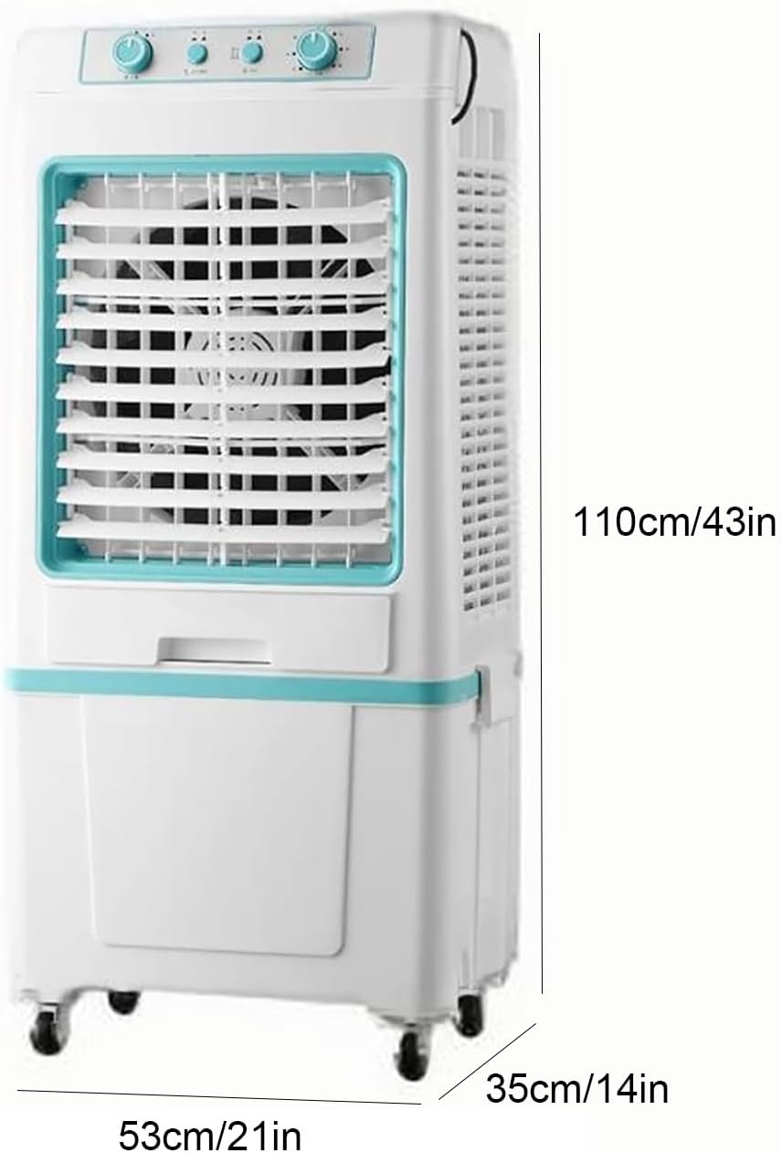 Portable Air Conditioners, Evaporative Air Cooler with 3 Speeds, Fast Cooling Windowless Portable Evaporative Coolers for Home Use(Blue)