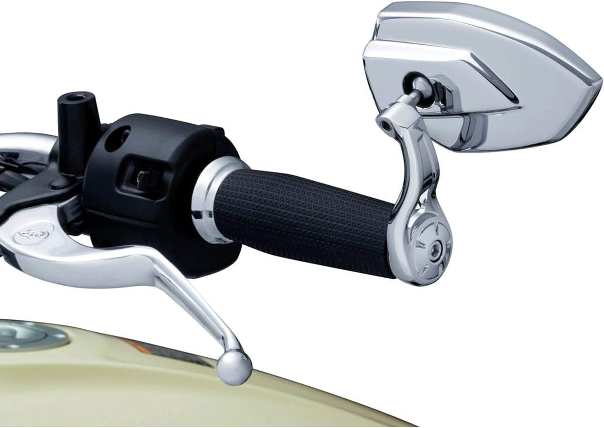 Kuryakyn 1958 Motorcycle Handlebar Accessory: Phantom Bar End Rear View Side Mirrors, Universal Fit for Motorcycles with 1