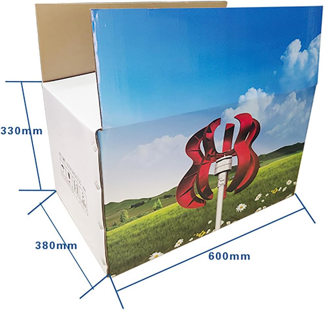 600W Red Lantern Wind Turbine Vertical Axis Scenery Complementary Street Light Fan 12v24V,600W
