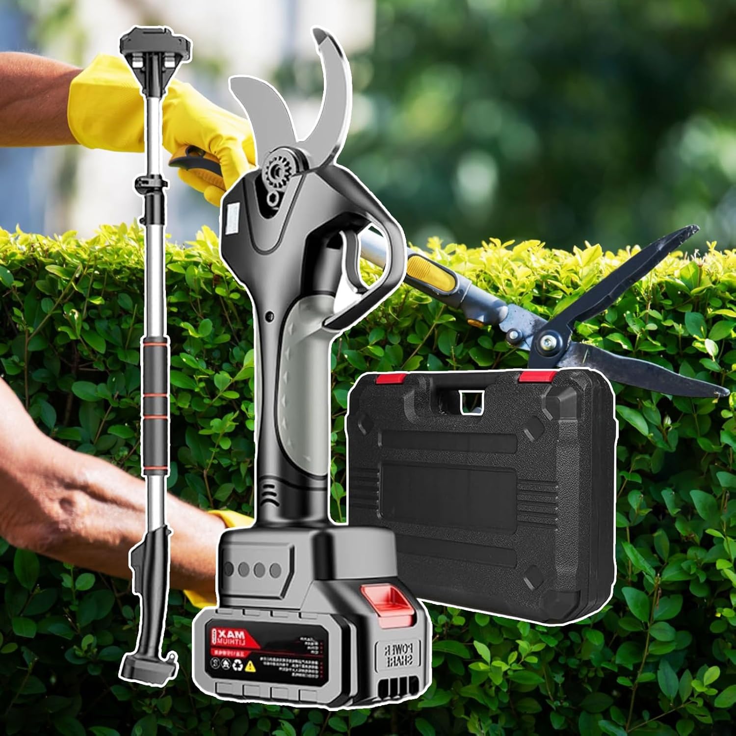 Cordless Electric Pruning Shears, 1.7