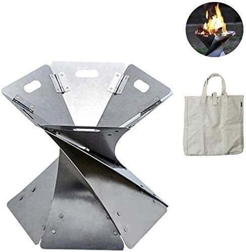 Fire Pits Outdoor Wood Burning Fire Pits Outdoor Fire Pit Bonfire Coal Grill Firepit for Outside Grill Charcoal Smokeless Grill with Spark Screen Poker with Cover BBQ Cooking for Outsid