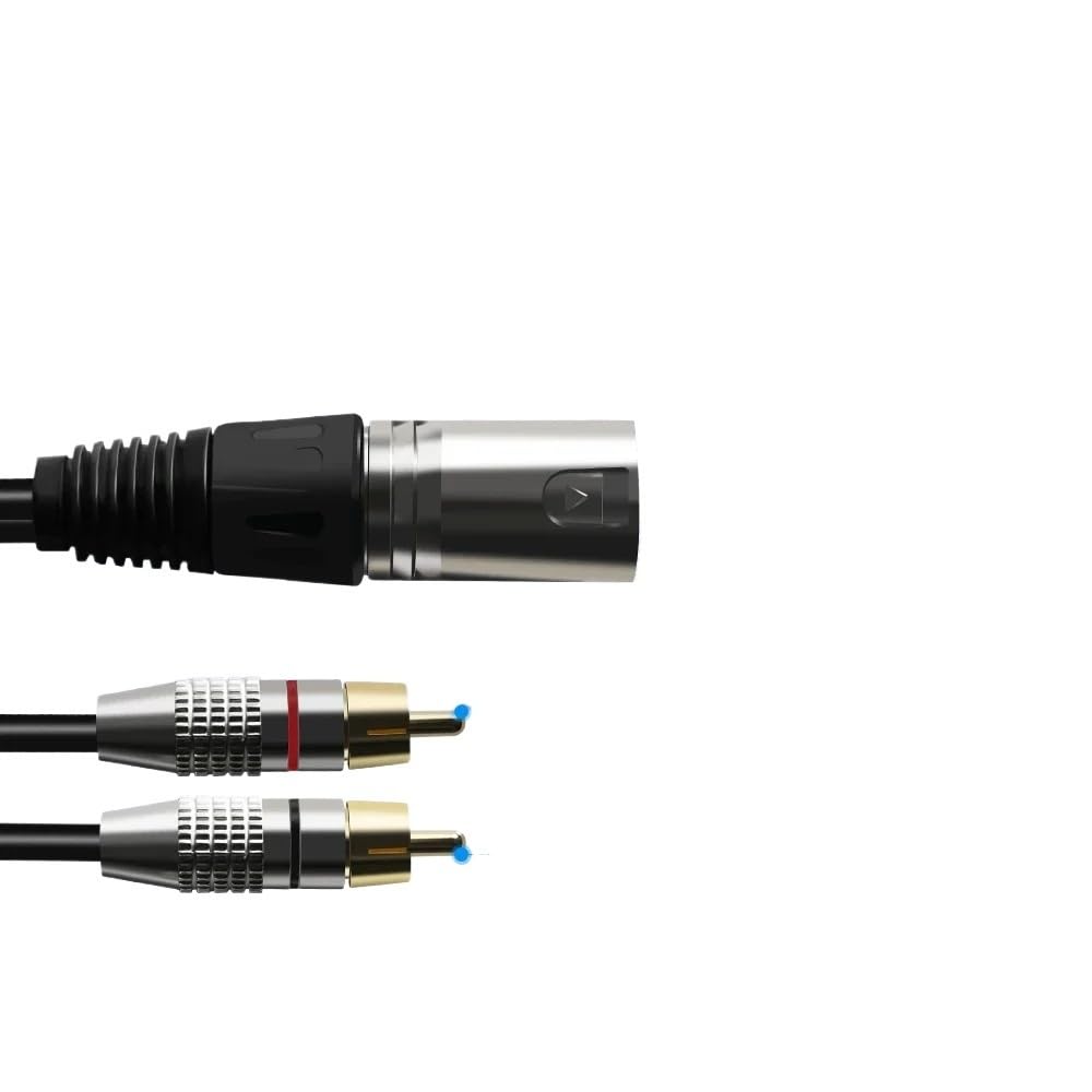 2R/*CA Cable Male to XLR 3 Pin Male Female Can/*Non Amplifier Mixing Plug AV Cable XLR to R/CA Cable 1.5M/3M/5M(Cannon Male to RCA,8m)