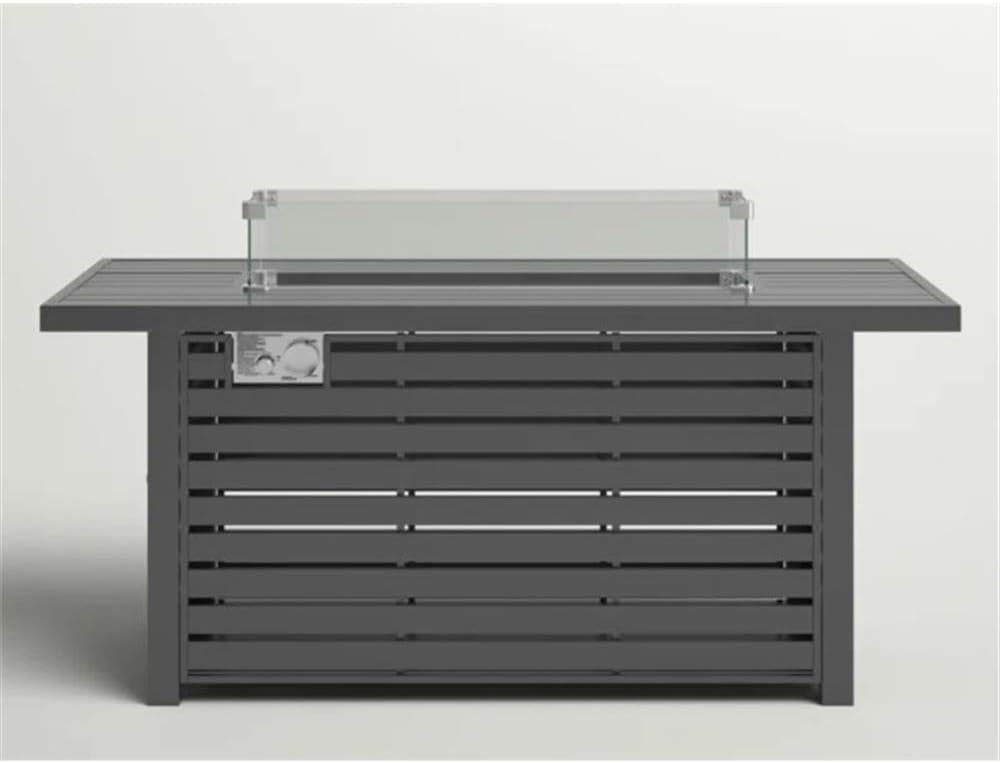 Living Source International 24'' H Steel Propane Outdoor Fire Pit Table with Lid