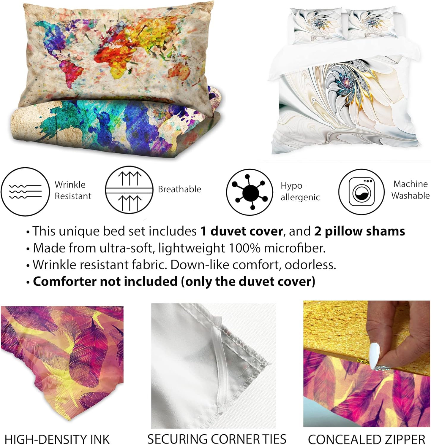 'African Drum Beckground' Tropical Duvet Cover Set