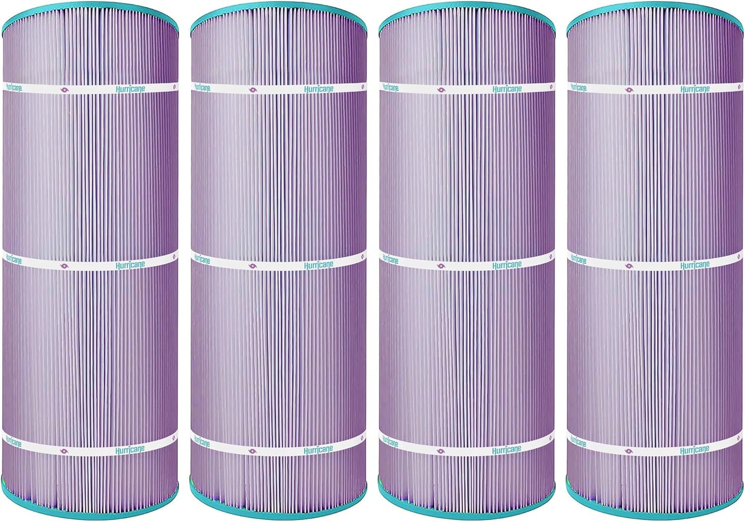 Hurricane Filters 4 Pack HF8410-01 Platinum Purple Pool Filter Cartridge - Replacement for PJANCS100, Unicel C-8410, Filbur FC-0821, Jandy Industries CS 100
