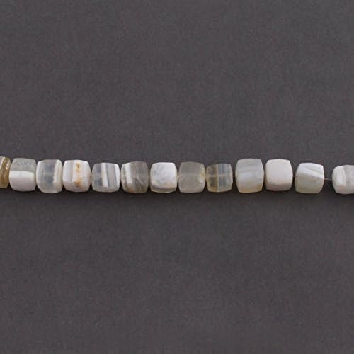 13 inch natural beads strand of 9-10mm faceted cube white agate gemstone briolletes beads for DIY jewelry - necklace, bracelet, earring, ring.