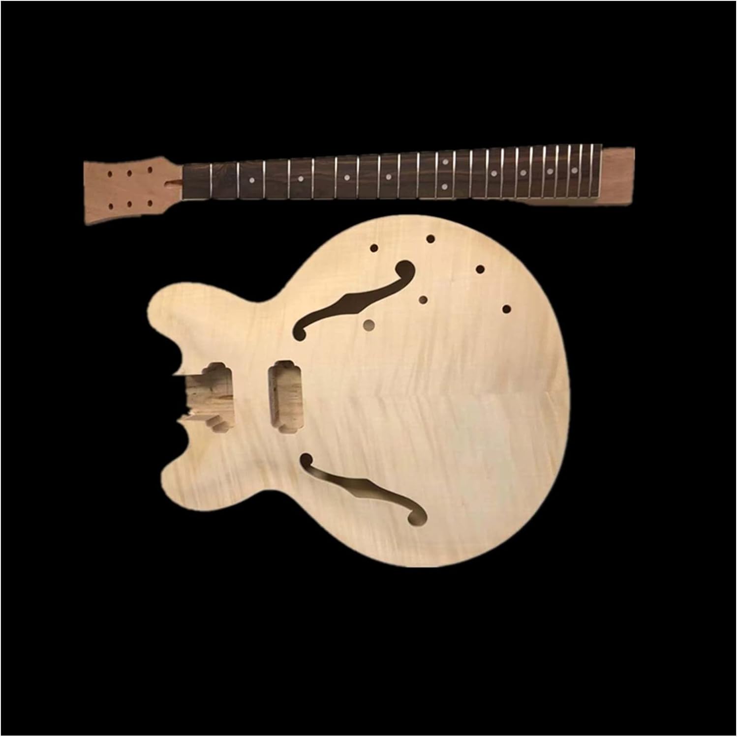 TSTS Electric Guitar Semi-Finished Unassembled Kits for ES-335 Electric Guitar Unfinished Electric Guitar Kit