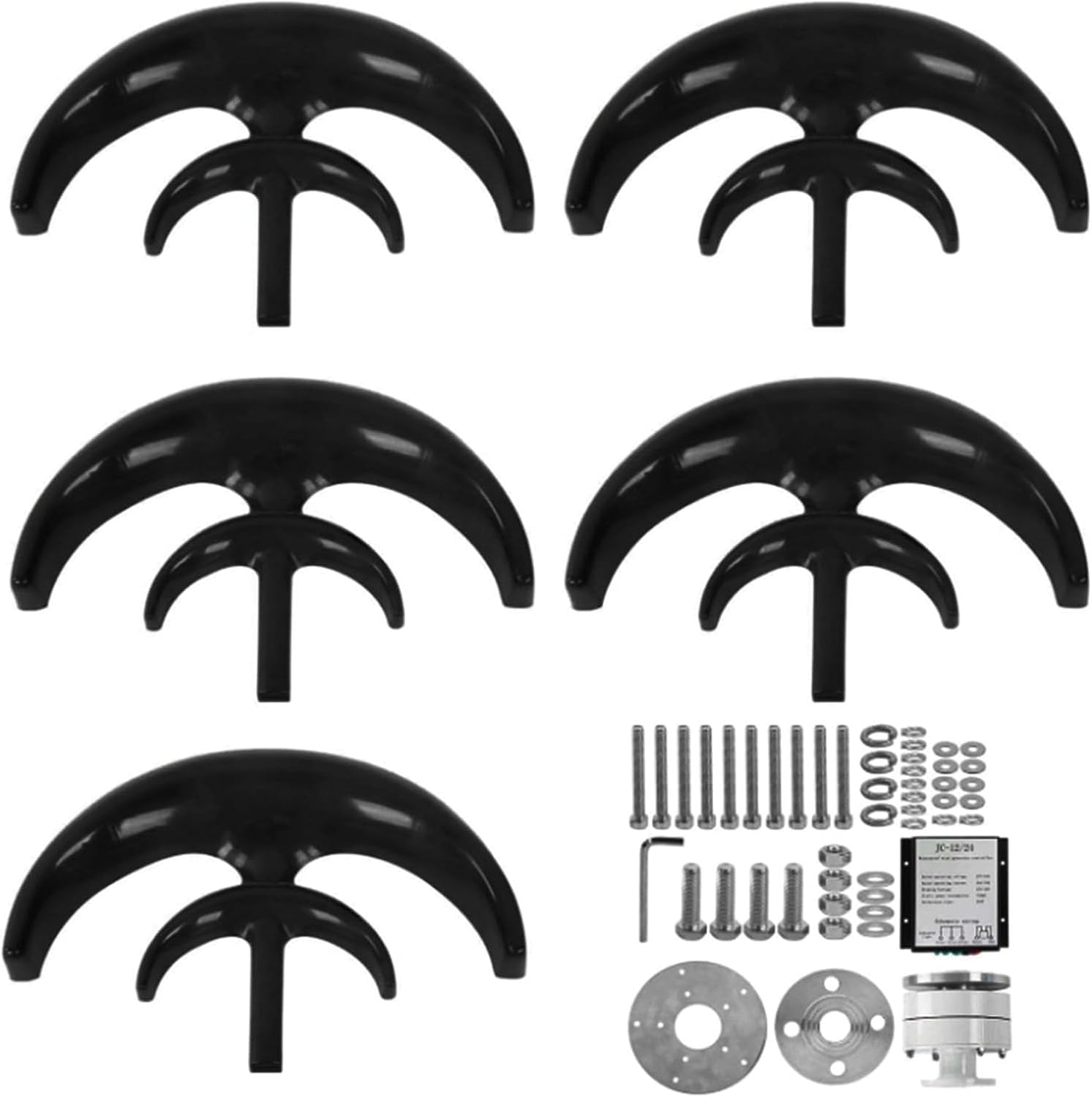 3 Phase Vertical Axis 9000W Wind Turbine Kit, Wind Power Magnetic Levitation Hybrid Wind Turbine Generator 5 Blades