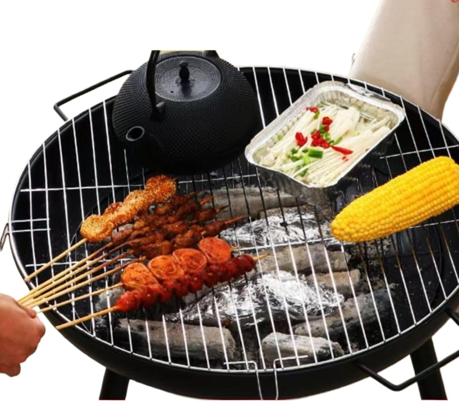 Portable Outdoor Wood Burning Fire, Pit Detachable Square Metal Firepit Camping Picnics BBQ High Temperature Resistant Alloy