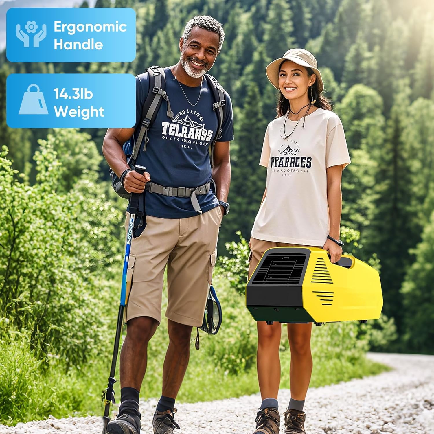 Portable Air Conditioner for Camping, 14Lbs Tent Air Conditioner,Quiet Operation and 240W Low Power Consumption Portable Ac for RV, Car