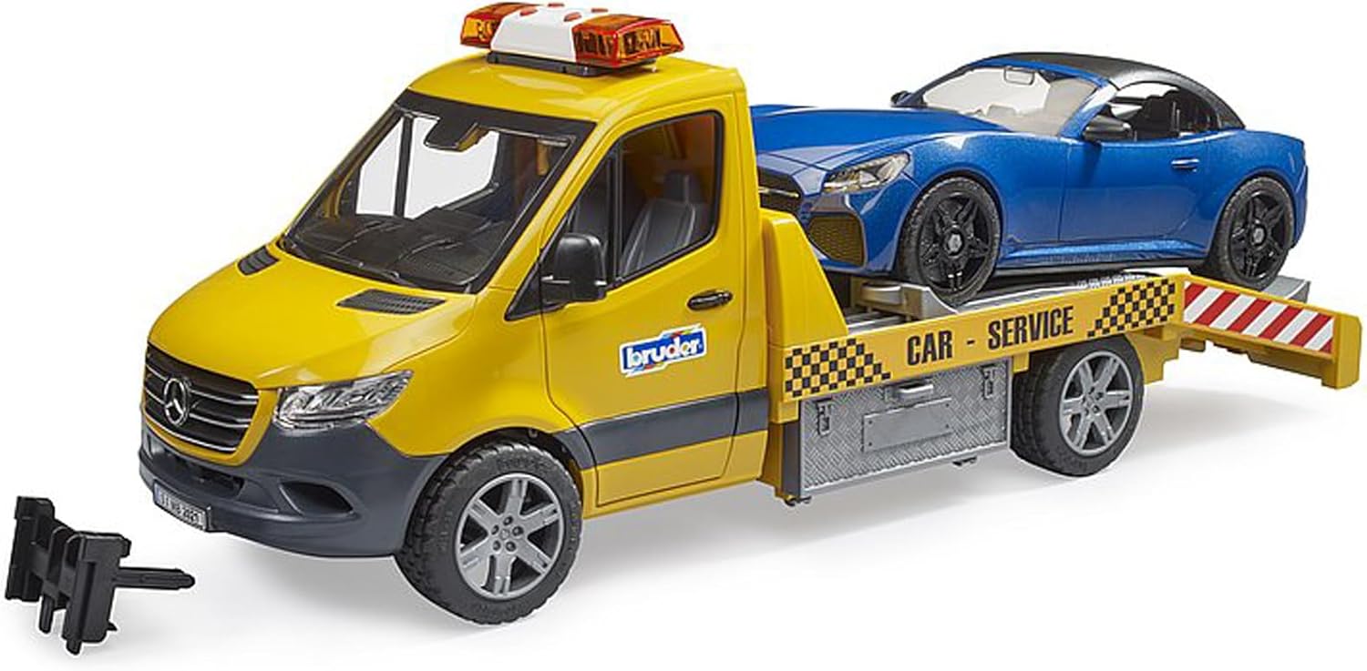 Bruder 02675 MB Sprinter Transporter, Light + Sound Module and Bruder Roadster