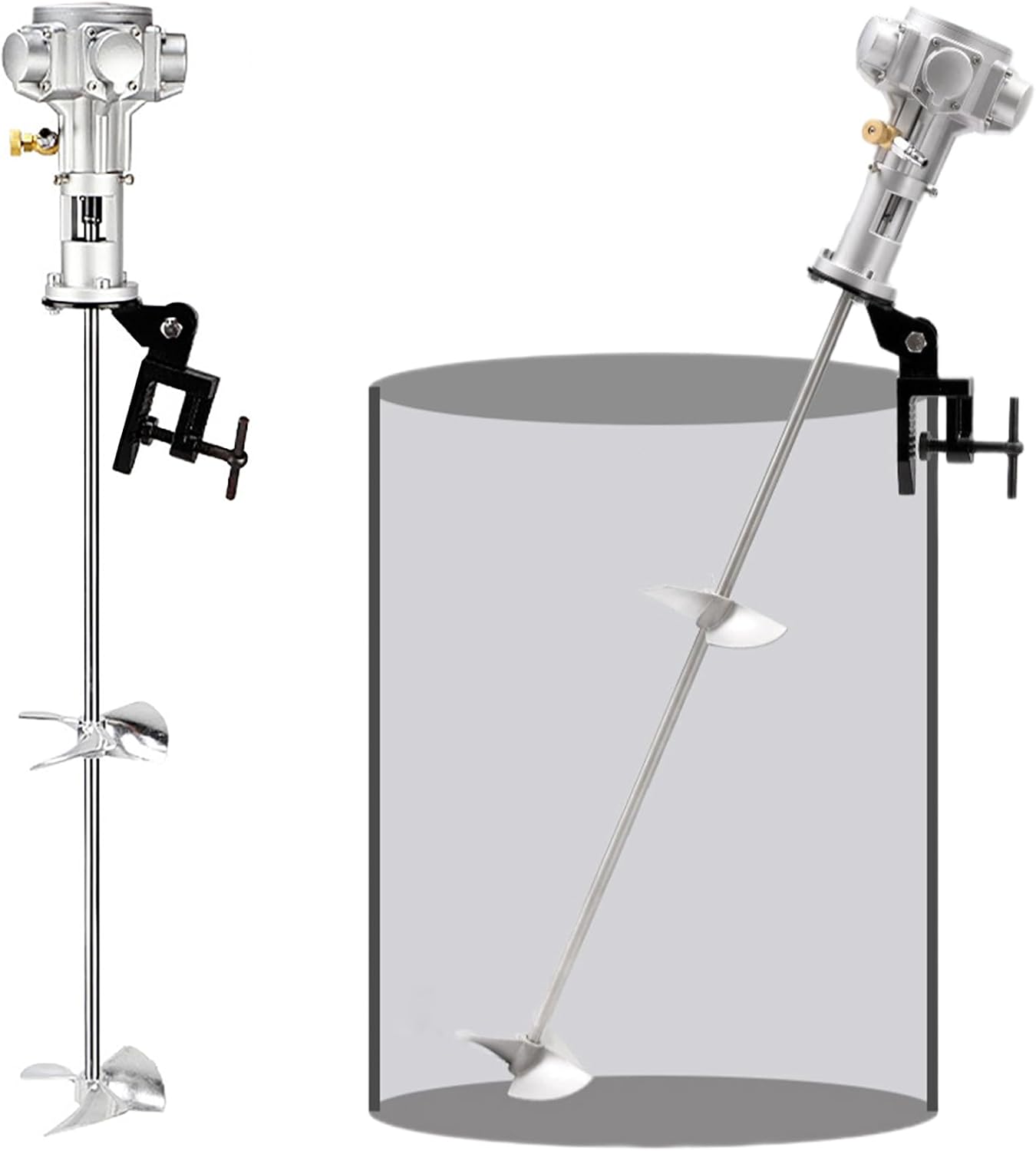 Pneumatic Paint Mixer Pneumatic Paint Mixer, 55 Gallon 3/4 Hp Tank Barrel Clip Bracket Air Agitator, Automatic Stirring Machine