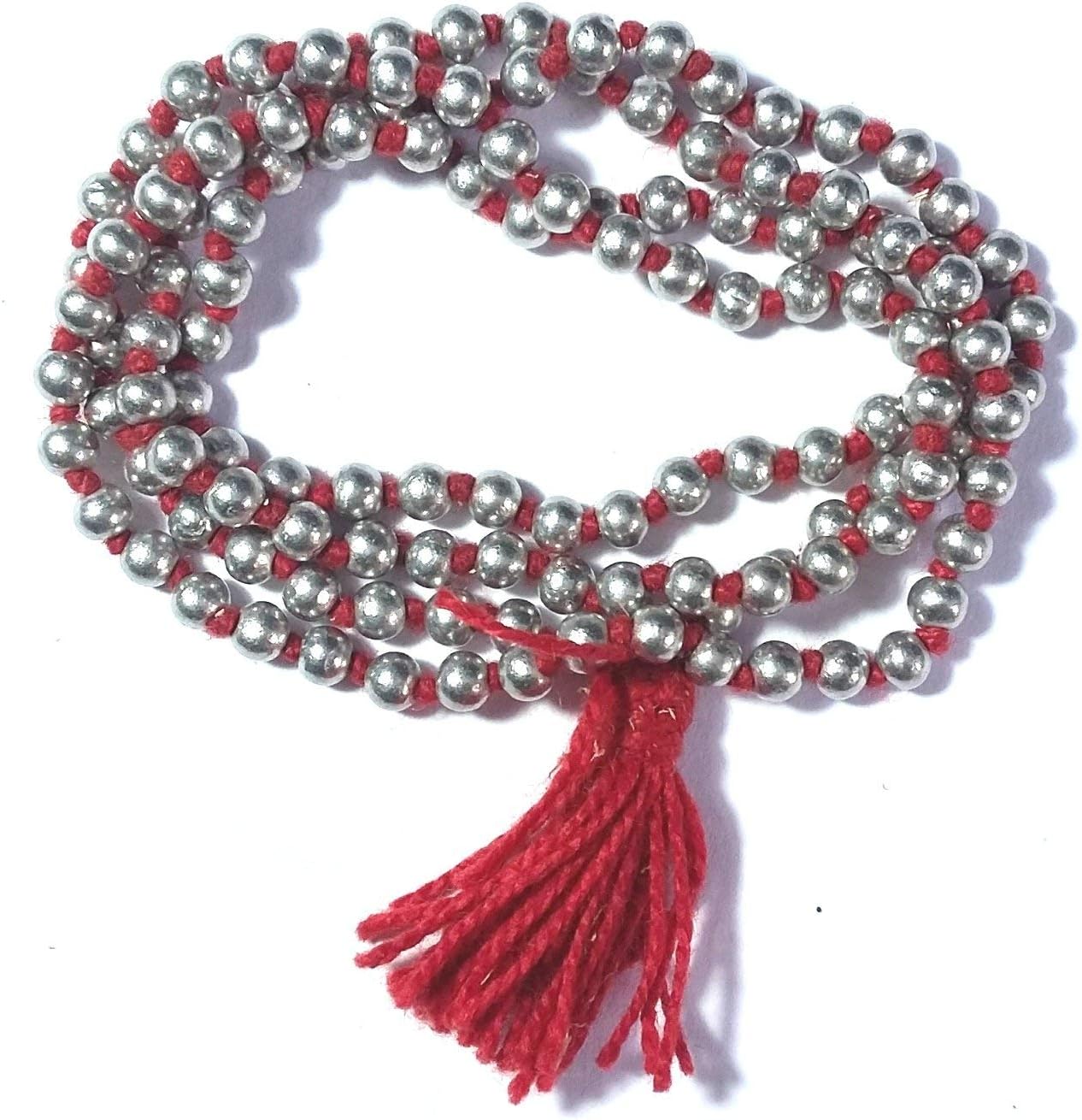 Pure Parad Moti Mala Parad Gutika Mala 4-5 MM (51 beads) / Parad Beads Mala - Vrindavan Bazaar