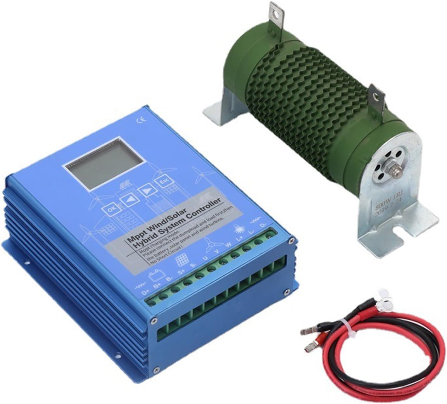 1000W Wind Solar Hybrid Charge Controller PWM 600W Wind + 400W Solar Boost Charge Technology Digital Intelligent Regulator with LCD Display 48V