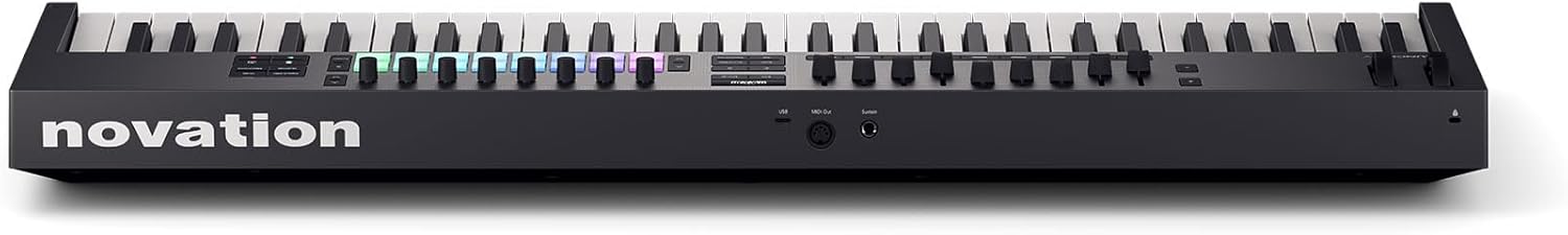 Audiosavings Bundle: Novation LAUNCHKEY 61 MK4 61-Key USB MIDI Ableton Live Keyboard Controller Bundle with Rockville Z50 Z-Style Pro Keyboard Stand+Travel Bag - Adjustable Height + Width