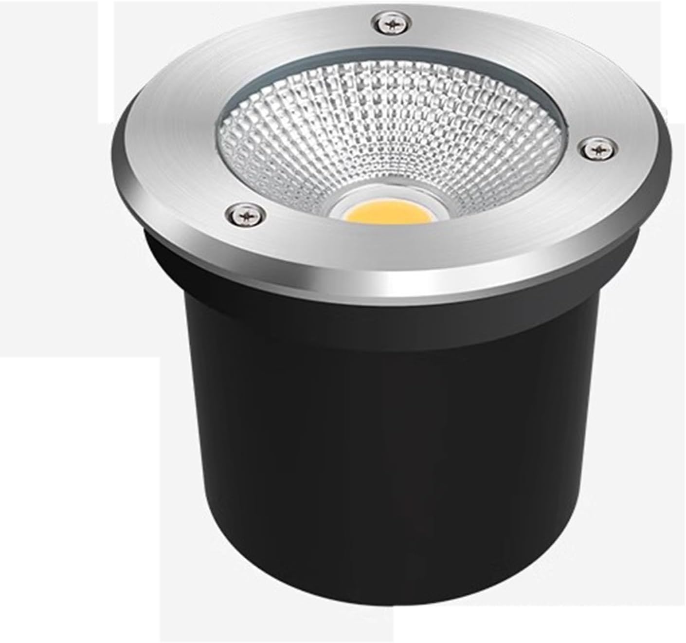 Outdoor COB Ground Lights LED Landscape Lamp IP66 Waterproof AC85-110V Recessed Underground Light for Driveway Path Deck Step Garden Landscape Buried Light