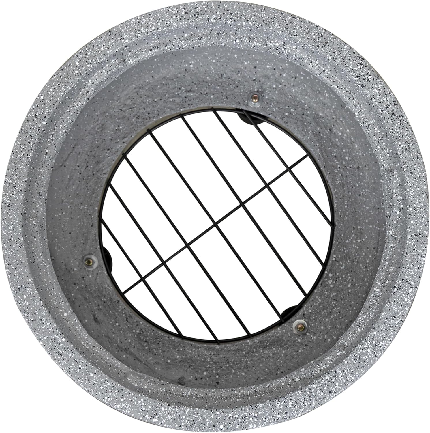 Alpine Corporation QFC334 Contemporary Gray Woodburning Firepit with Lid & Wood Poker, Decor for Patio & Deck, 16