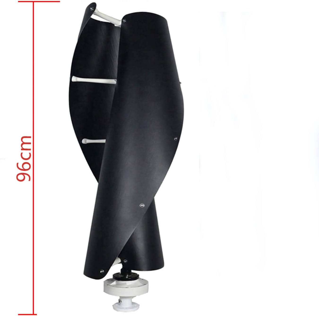 Black Vertical Wind Turbine Generator, 4000W 220V 12V 24V 48V with Controller 3 Phase 2 Blades Home Use New Spiral Wind Turbine Low Noise for Garden Home