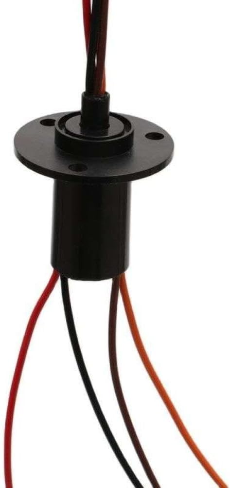 1PCS 3CH 4CH 5CH 15A Wind Power Slip Ring 22mm Diameter Conductive Slip Ring Compatible with Unlimited Rotation Data Transmission Joint Compatible with Various Devices(Dia 22mm 4CH 15A)