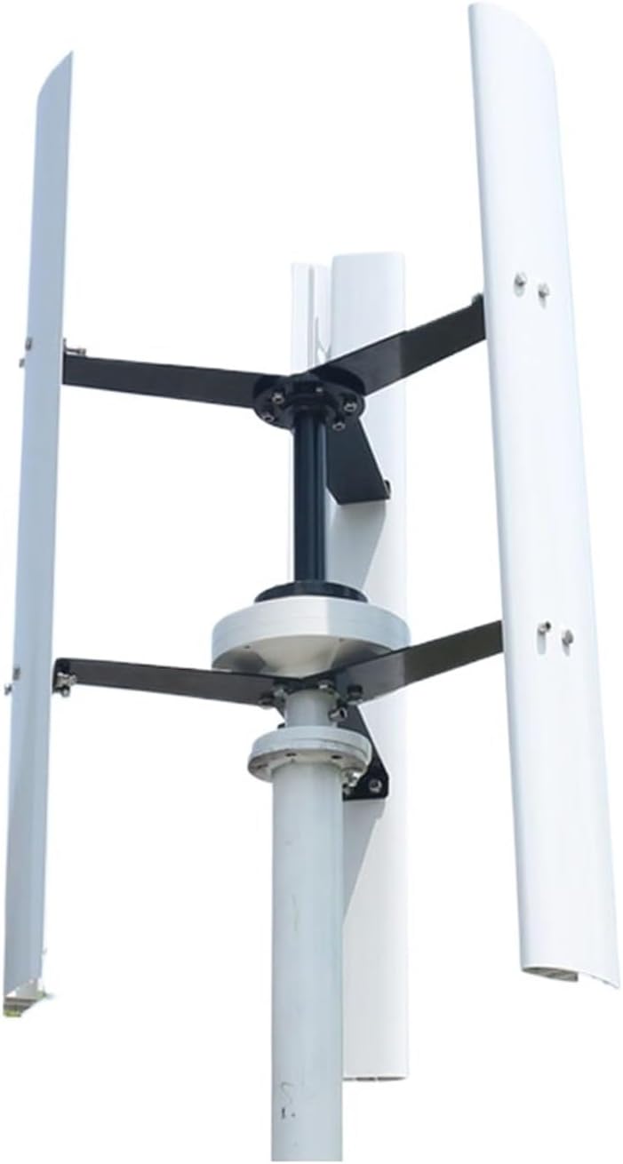 Wind Turbines, Free Energy 5KW Low Noise Wind Turbine Generator for Home 5000W 12V 24V 48V Vertical Windmill Low Wind Speed Starting Wind Turbines(12V_WHITEL)