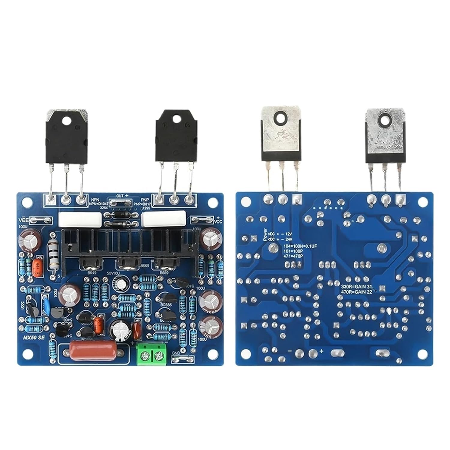 100W*2 Digital Sound Amplifier Board Dual Channel HiFi Stereo Audio Power Amplifiers AMP Module MX50 SE KTB817 KTD1047