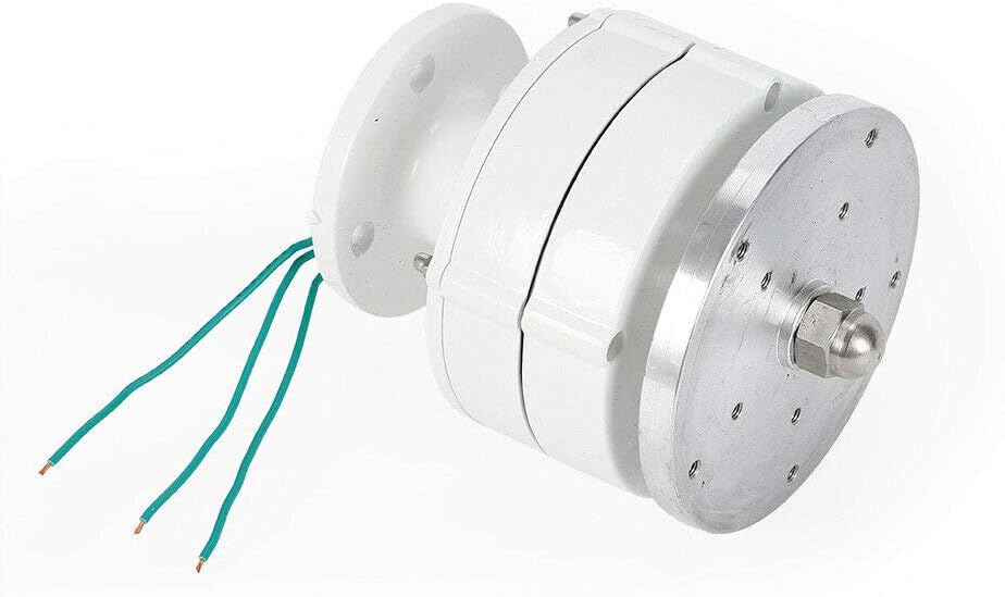 Wind Turbine Generator, 5 Blades Wind Turbine Lanterns Generator Vertical Axis Controller 600W 24 V (white 24v)