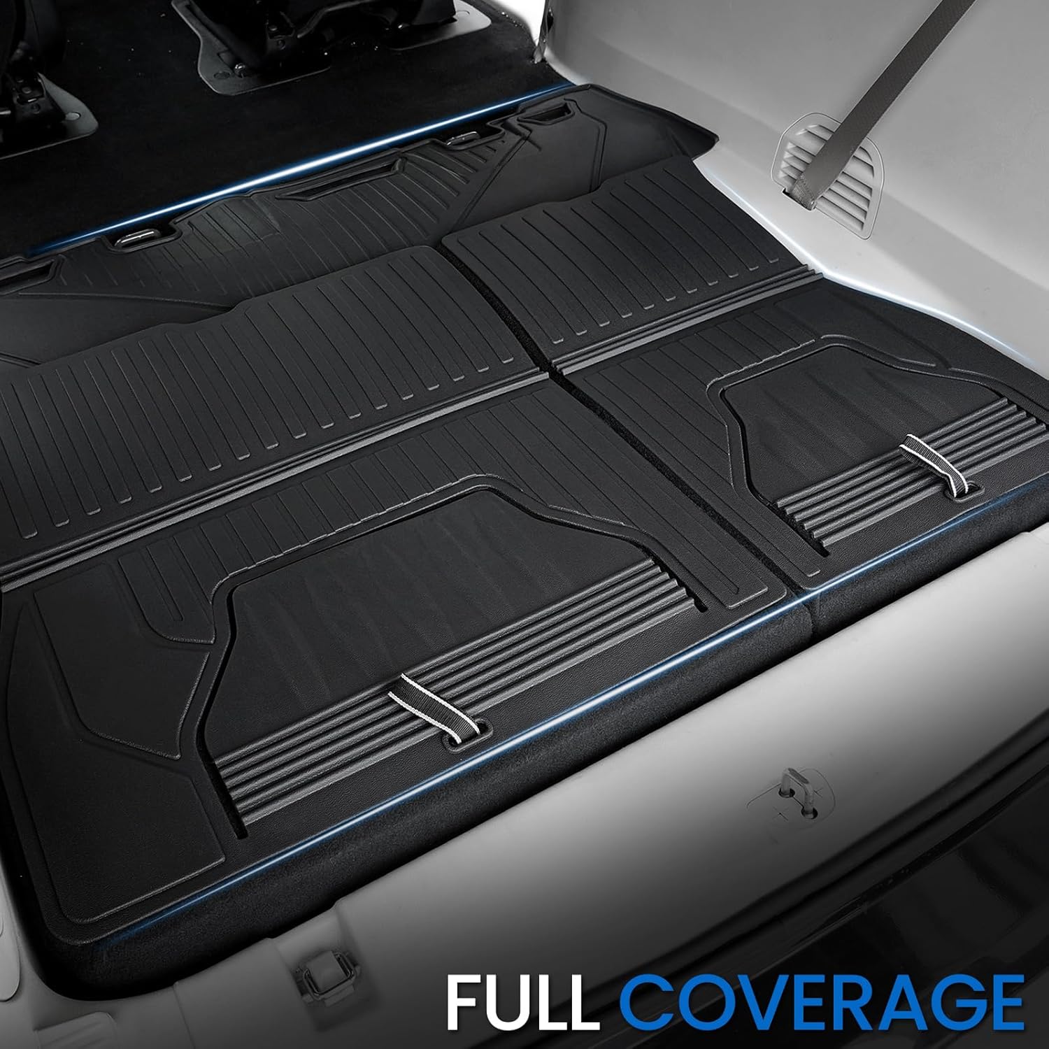 Cargo Mat for Stowed 3rd-Row Seating Compatible with Chrysler Pacifica 2017-2025 2026 7/8 Seats(Only Gas), Fit Voyager 2020-2025, All Weather TPE Cargo Liner Trunk Mat Accessories