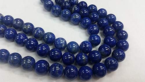 13 inch natural beads strand of 13mm smooth round lapis lazuli gemstone beads for DIY jewelry - necklace, bracelet, earring, ring.