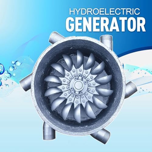3KW Portable Hydroelectric Generator, 110V-230V Water Turbine with 6 Nozzles, Off-Grid Power Solution for Home Energy, Waterproof Aluminum Alloy, Pure Copper Coil