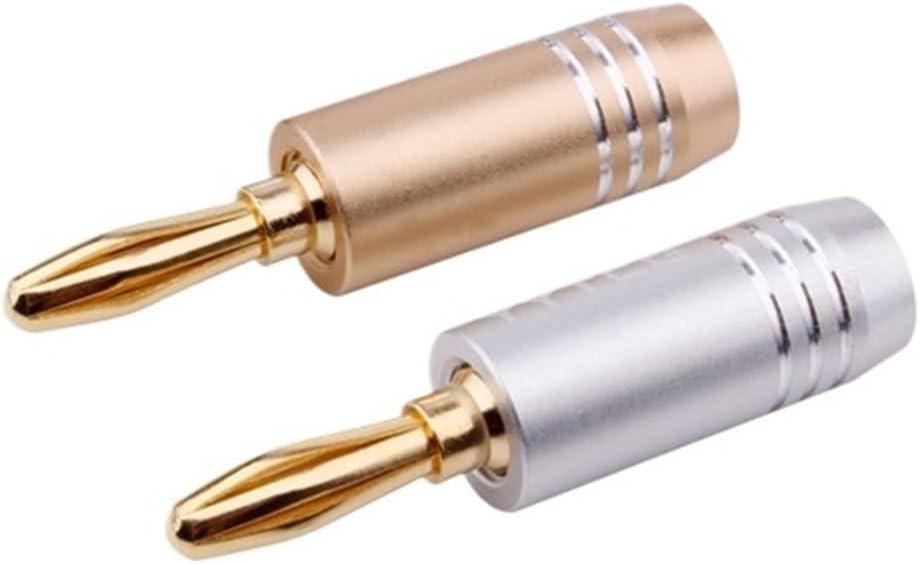 4Pcs/lot Banana Plugs Jack 24K Gold-Plated Connectors Amplifier